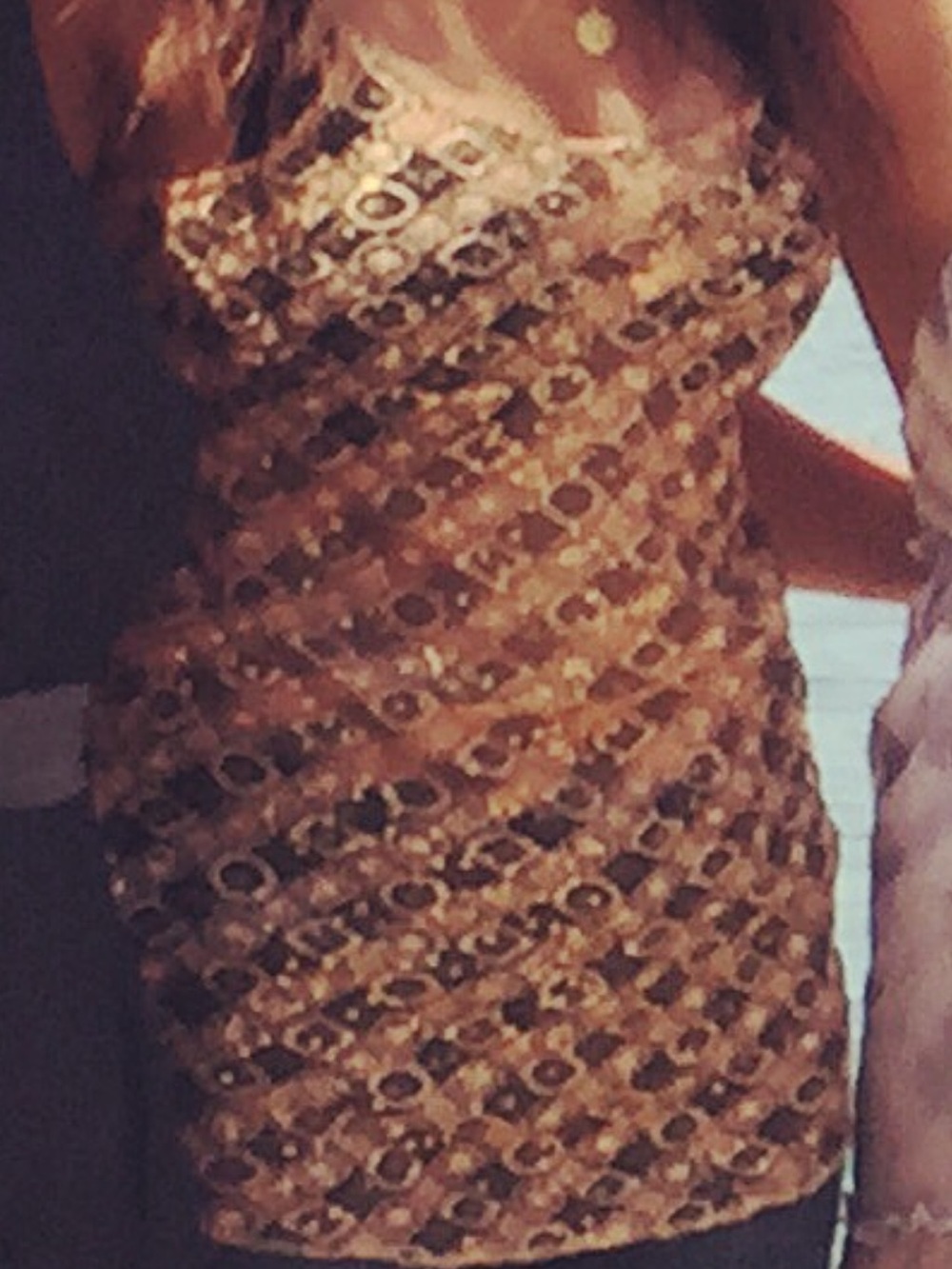 Shimmering multi-colored see through top/dress
